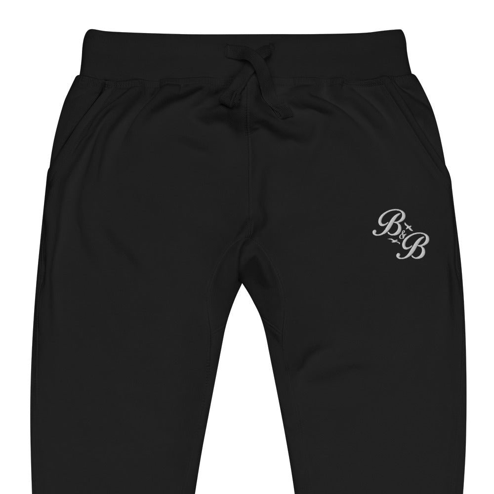 B & B Embroidered fleece sweatpants