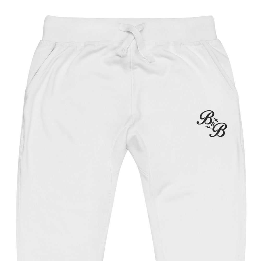 B & B Embroidered fleece sweatpants